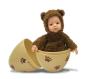 Preview: ANNE GEDDES Baby Puppe Bär im Ei, schokobraun -23cm-